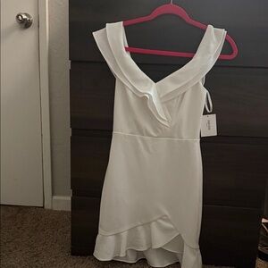City Triangles Asymmetrical White Dress
